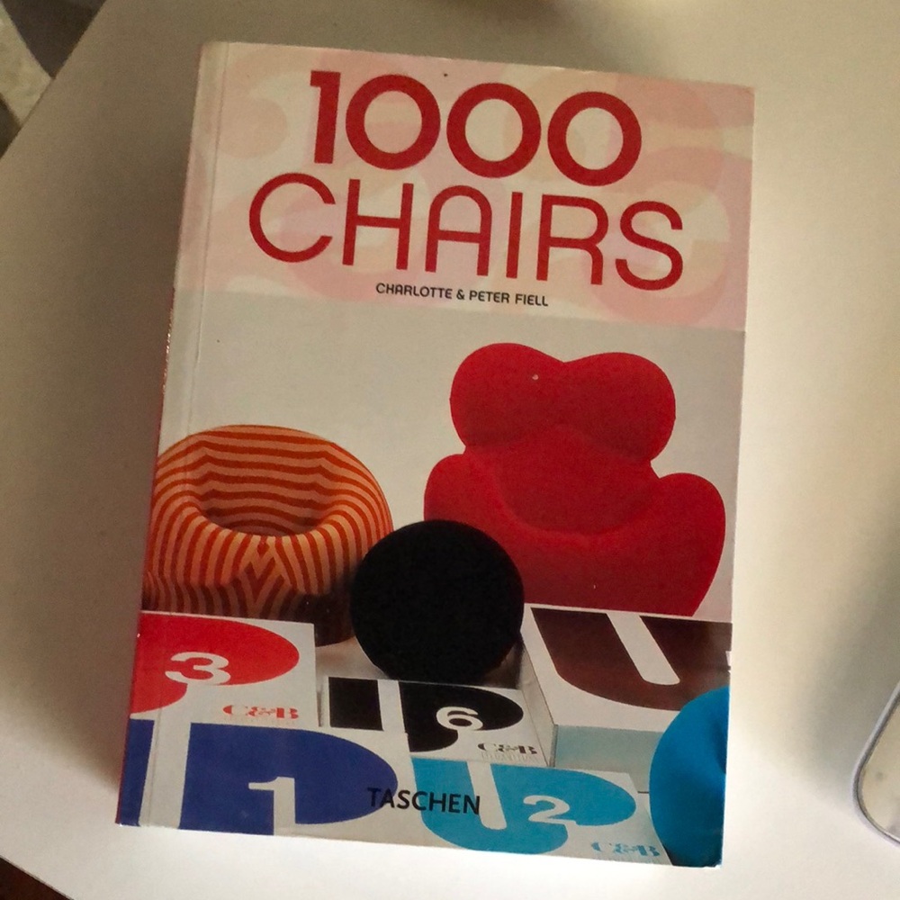 1000 CHAIRS Book - Red & White Cover